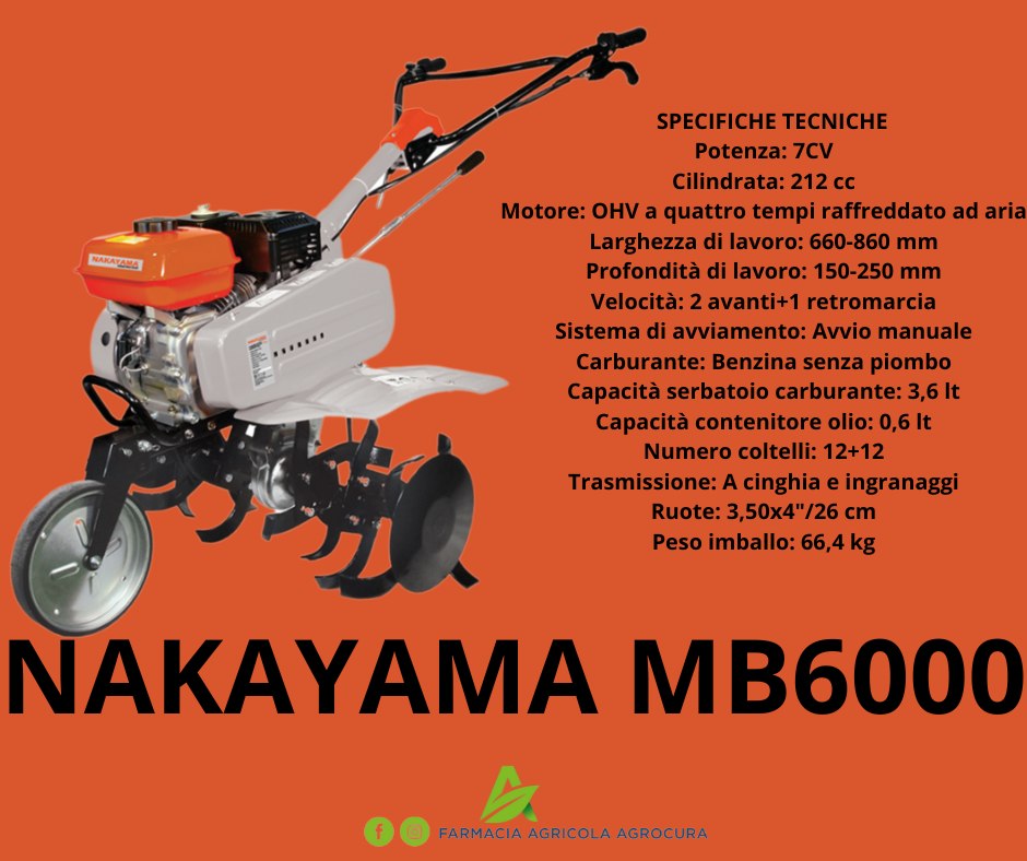 Motocoltivatore Nakayama MB6000